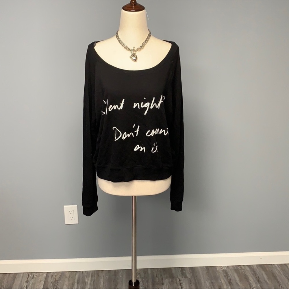 Bebe Black Textured Knit Top